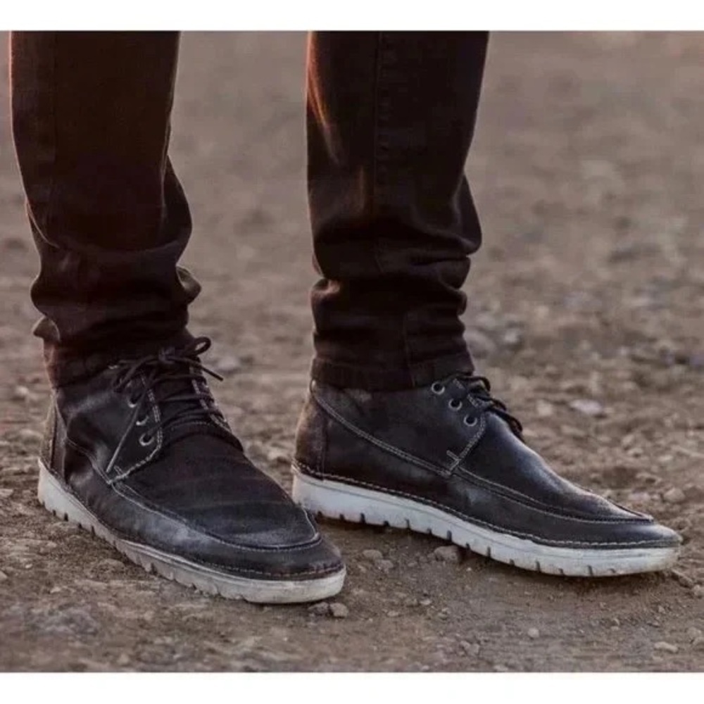 ROAN By BED|STU Tobias Black Oiled Suede Chukka Boots Size 8.5
